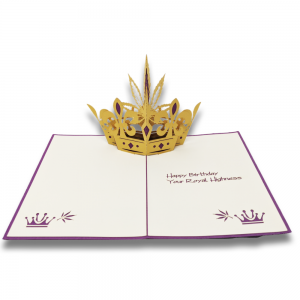 "Your Royal Highness" Happy Birthday Card With Popup Crown
